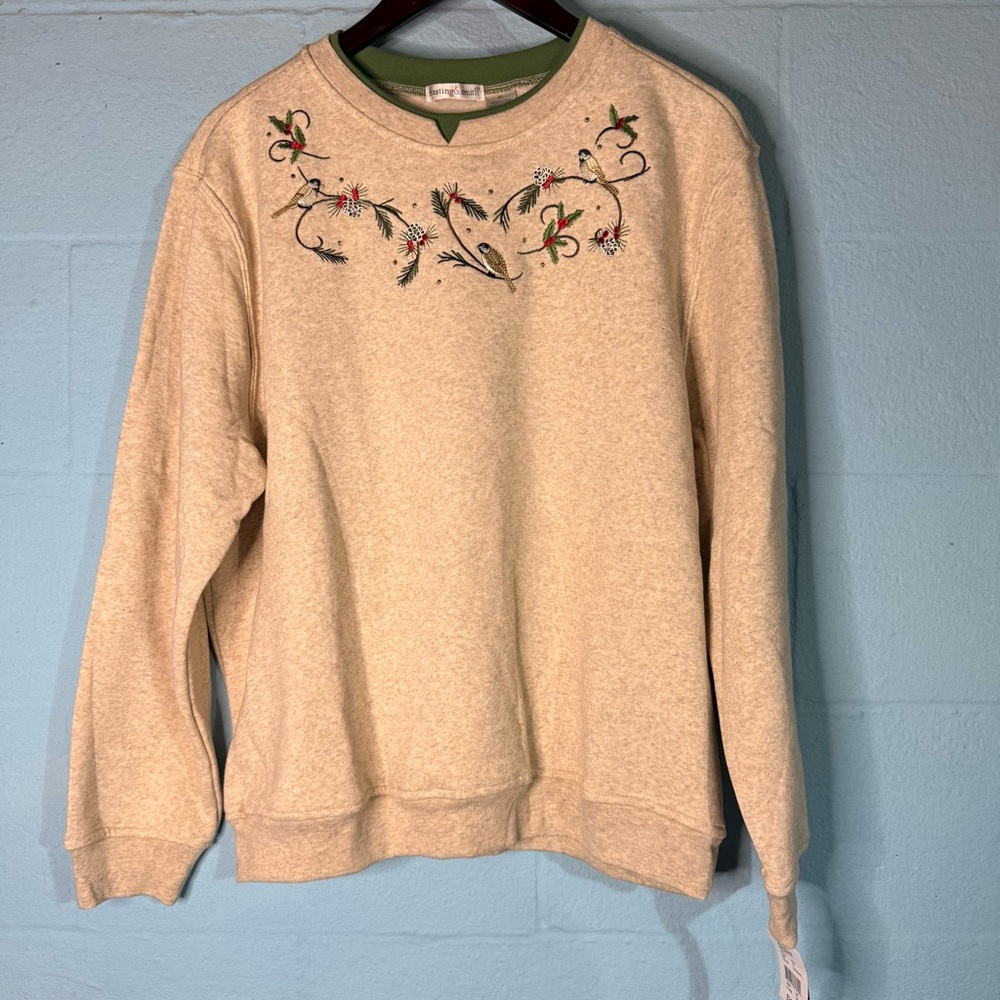 NWT Hasting & Smith Embroidered Holiday Sweater